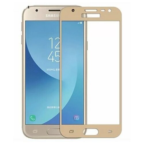 Защитное стекло 3D BoraSCO Samsung Galaxy J2 Core золотой