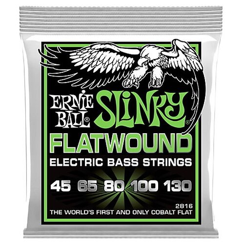 Ernie Ball 2816 струны для 5-cтр. бас-гитары Regular Slinky Flatwound Cobalt