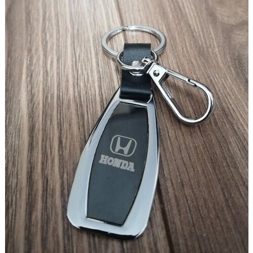 Брелок, лаковая фактура, Honda, серебристый