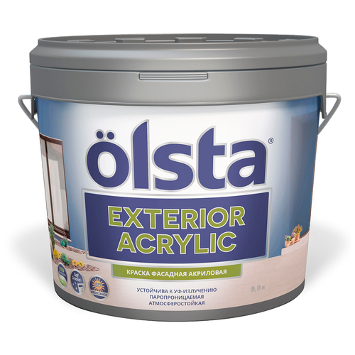 Краска фасадная Olsta Exterior Acrilic Белая база А 9 л