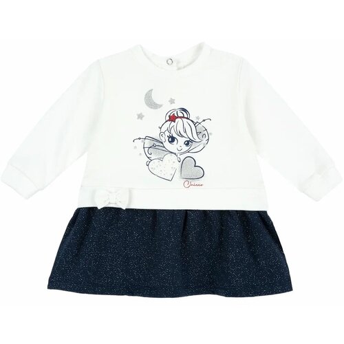 Платье-солнце Chicco, хлопок, размер 80, белый,