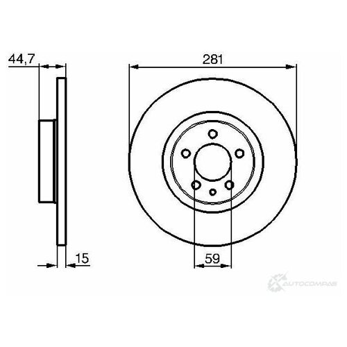 Тормозной диск Bosch 0 986 478 668 339104 D9Y10 B D584 BOSCH