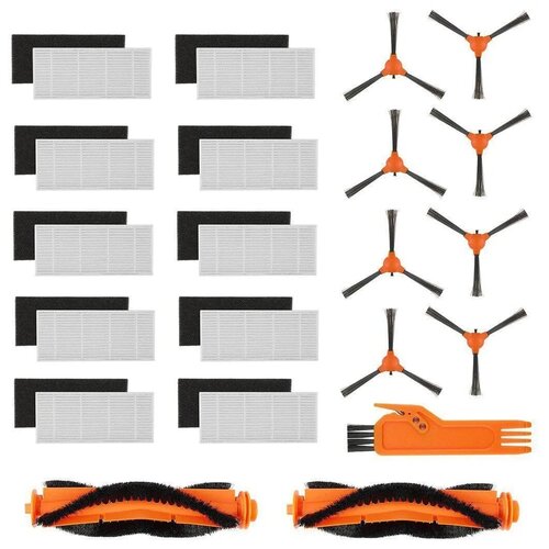 Набор запасных частей Kyvol (Боковая щетка: 8 шт, основная щетка:2 шт,