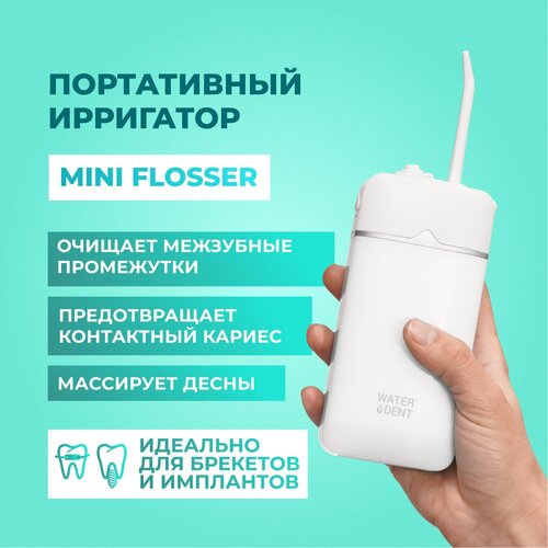 Ирригатор портативный стоматологический WATERDENT Mini Flosser / Беспроводной /