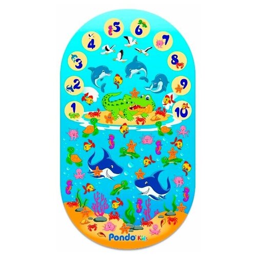 Pondo Kids коврик для ванны, 69*39(±1)см, Цифры