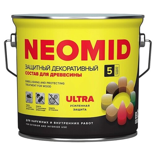 Защитный декоративный состав для древесины NEOMID BiO COLOR 