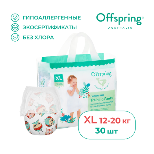 Offspring трусики XL (12-20 кг), 30 шт., , совы