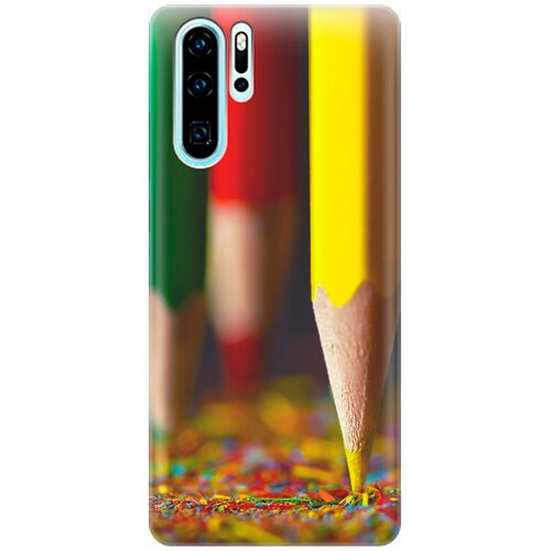 Ультратонкий силиконовый чехол-накладка для Huawei P30 Pro с принтом Желтый