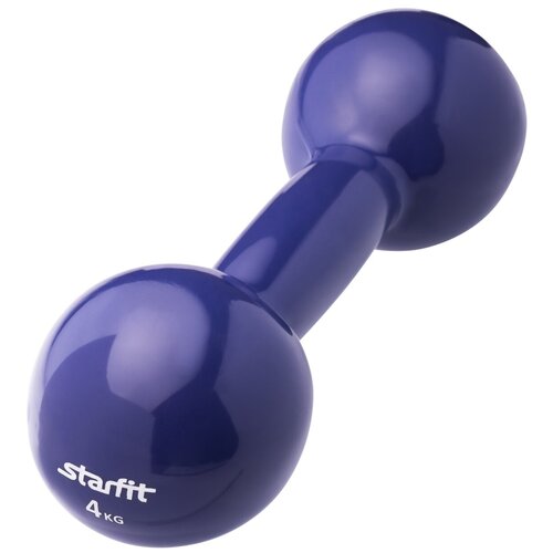 Гантель виниловая STARFIT DB-102 4 кг, темно-синяя (1 шт.)