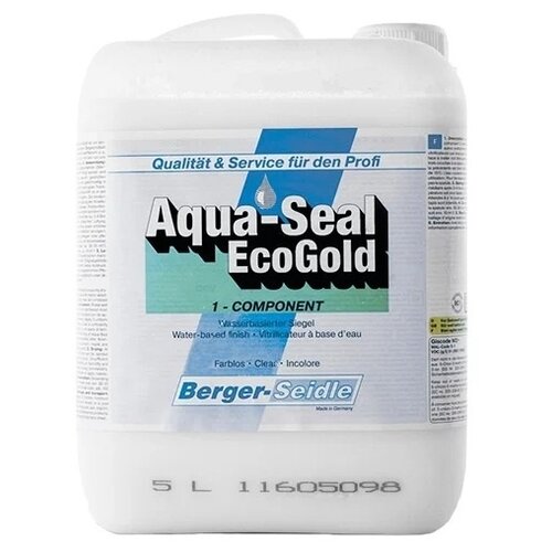 Лак Berger-Seidle Aqua-Seal EcoGold акрил-уретановый бесцветный, глянцевая, 5