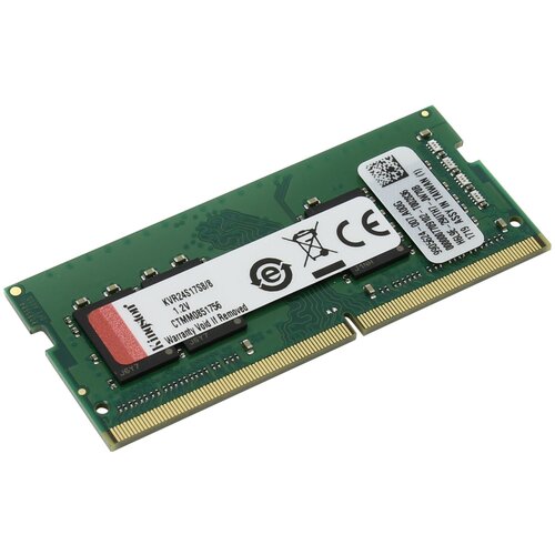 Модули памяти Оперативная память Kingston ValueRAM 8 ГБ DDR4 2400 МГц SODIMM CL17 KVR24S17S8/8