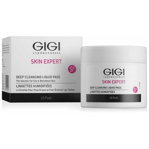 Gigi Очищающие влажные диски Derma Clear Deep Cleansing Liquid Pads, 100 мл, 60