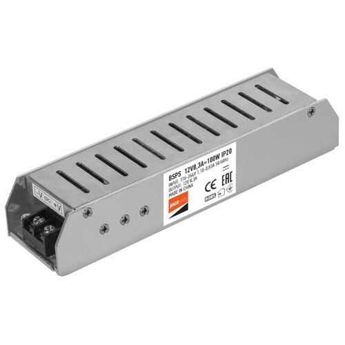 Аксессуары / BSPS 12V8,30A=100W IP20 3 г. гар. Jazzway (1002167A), цена за 1