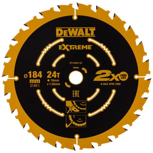 Пильный диск DeWALT Extreme DT10302-QZ 184х16