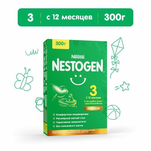 Молочные смеси  Яндекс Маркет Смесь Nestogen (Nestlé) 3 для регулярного мягкого стула, с 12 месяцев, 300
