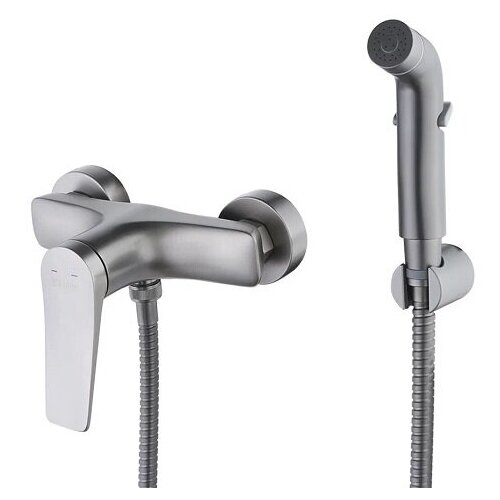 Гигиенический душ со смесителем Lemark Bronx LM3718GM Графит
