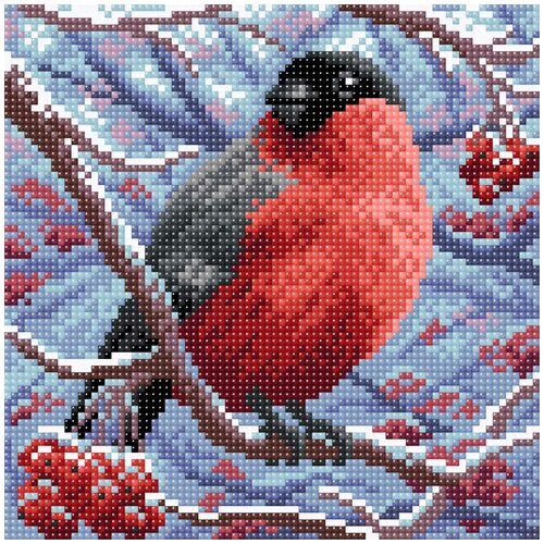 МС-002 Алмазная мозаика 'Снегирь'20*20см Brilliart