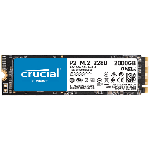 Твердотельный накопитель Crucial P2 2 ТБ M.2 CT2000P2SSD8