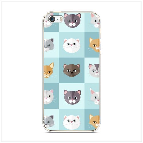 Силиконовый чехол Сердечные кексы на Apple iPhone 5/5S/SE 