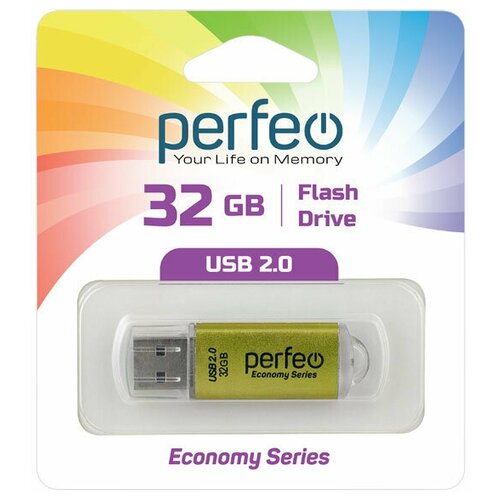 Perfeo USB Drive 16GB E01 Gold PF-E01Gl016ES