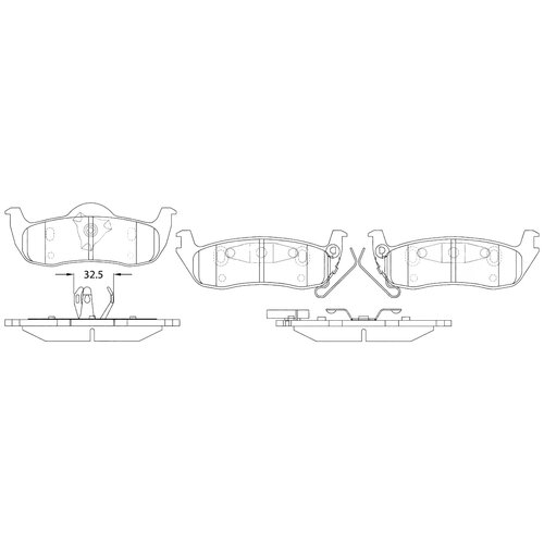 Дисковые тормозные колодки задние NIBK PN0429 (4