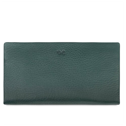 Портмоне из натуральной кожи на молнии J1015-11 Dark Green