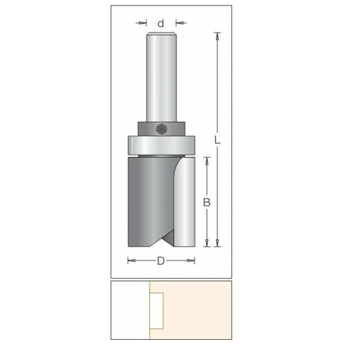 Фреза Dimar 1072399 копировальная D28,6x38,1 L92 хвостовик 1