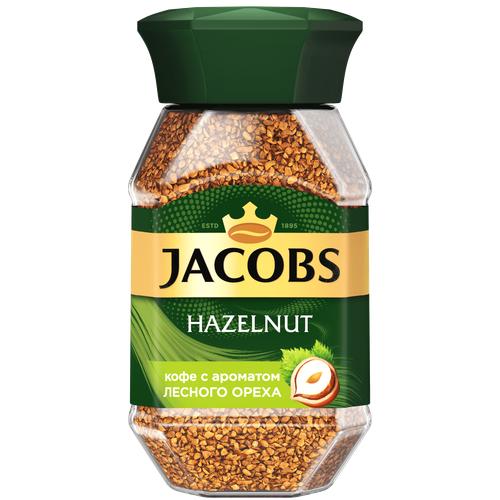 Кофе растворимый Jacobs Hazelnut, стеклянная банка, 95 г