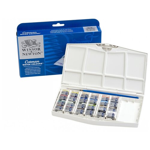 Краски Акварель Winsor&Newton Cotman, Рисование плюс, 24цв., мала