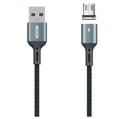 Кабель USB - MicroUSB Remax RC-156m (3A, магнитный, оплетка 