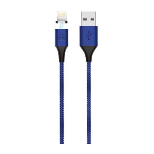 Аксессуар Exployd Magnetic USB - Lightning 1m Blue EX- K-562