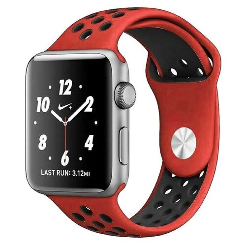 Ремешок Krutoff Silicone Sport для Apple Watch 38/40mm (red/