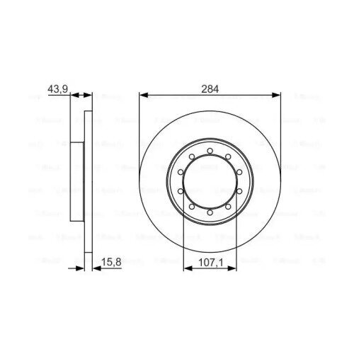 Диск тормозной BOSCH 0986479A34 | цена за 1 шт | минимальный