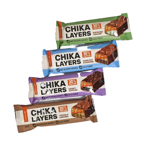 Специальное питание для спортсменов Протеиновый батончик Chikalab Chika Layers, 60 г, ассорти