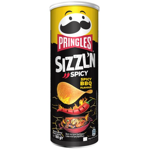 Чипсы Pringles Sizzl’n рисовые, барбекю, 160