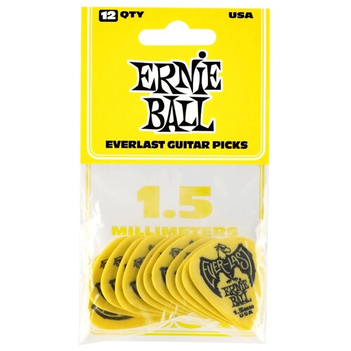 Медиатор Ernie Ball Everlast 1,5 мм 9195 желтый 12