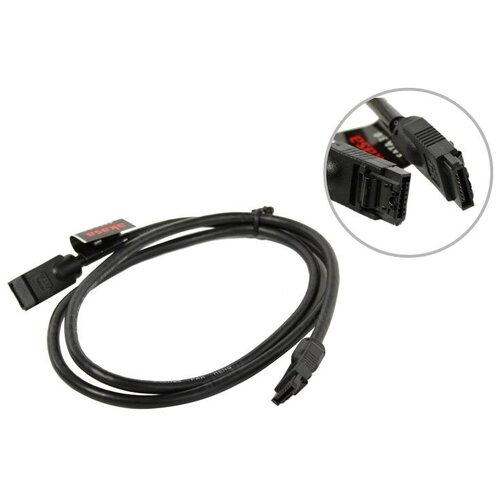 Кабель AKASA SATA cable 3.0, 6.0Gb/s transfer, black 1m. (SA