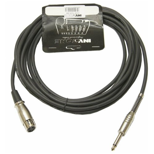 Кабель микрофонный XLR (F) - Jack (6,3) Invotone ACM 1005BK