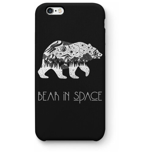 Чехол для iPhone 6/6S Bear in space, черный