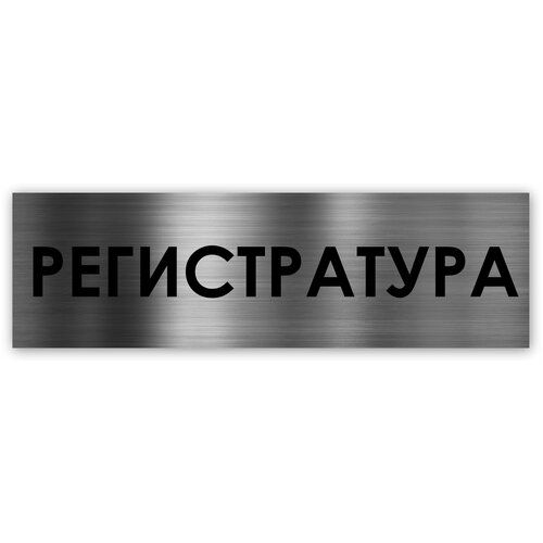 Регистратура табличка на дверь Standart 250*75*1,5 мм. Золот