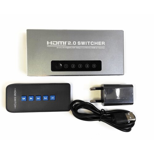 Переключатель (Switch) HDMI 5х1 Ultra HD V-2.0 (4Kx2K, 3D)