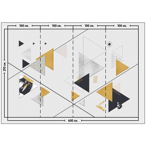 Фотообои / флизелиновые обои Абстракция из треугольников 4 x 2,7