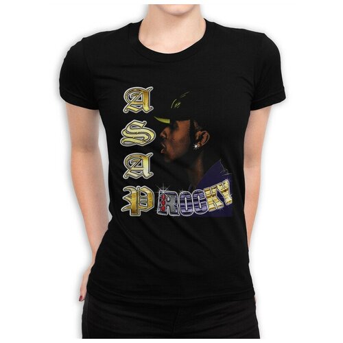 Футболка Design Heroes ASAP Rocky Женская Черная 3XL