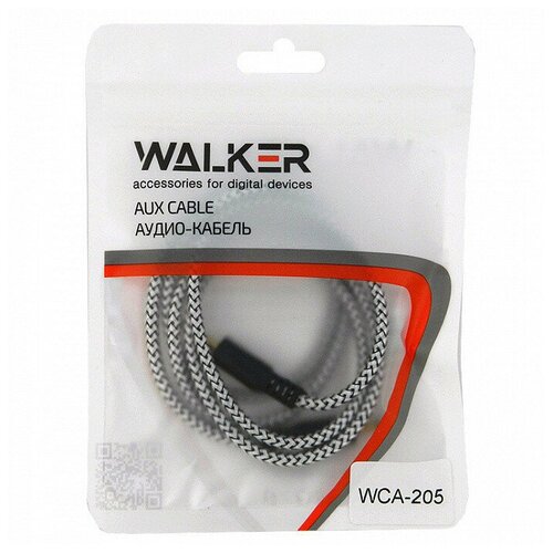 Аудиокабель AUX 3,5mm Walker WCA205 круглый полиуретановая о