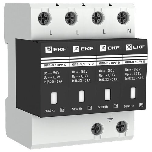   Яндекс Маркет Устройство защиты от импульсных перенапряжений EKF ОПВ-D/4P In 5кА