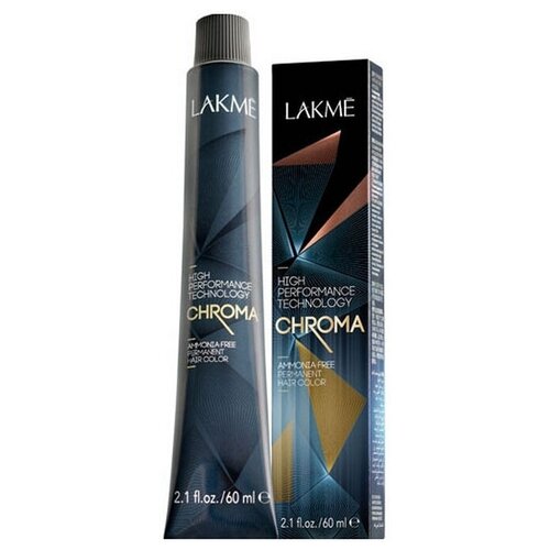 Lakme безаммиачная перманентная крем-краска Chroma, 6/55 темный блондин махагоновый яркий, 60