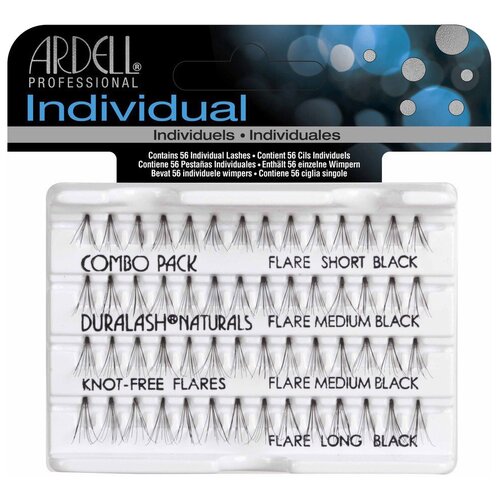 Ardell пучки ресниц Duralash Knot-Free Flares Combo Pack Black, black, 56