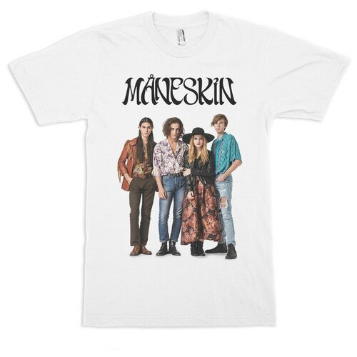 Футболка DreamShirts Maneskin Мужская белая 3XL