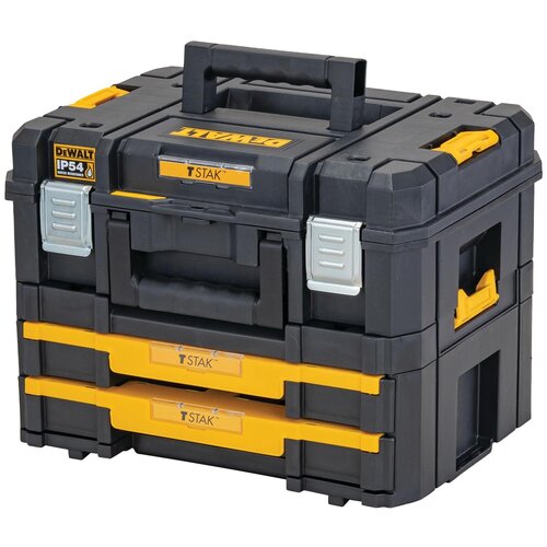 Набор ящиков DeWALT TSTAK 2.0 DWST83395-1, 44x33x34 см, черный/желтый, 2