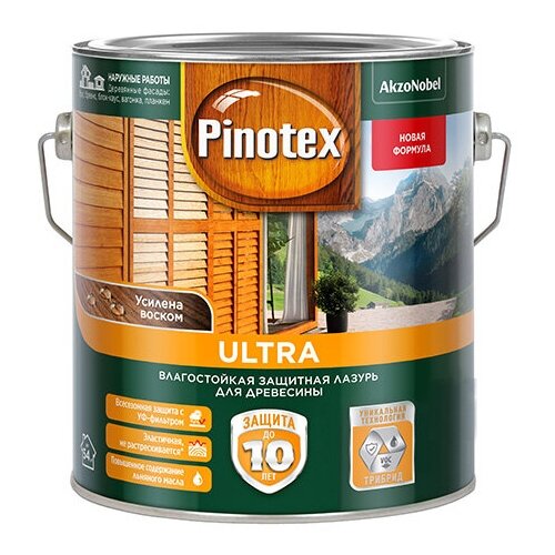 Антисептик Pinotex Ultra декоративный для дерева калужница 2